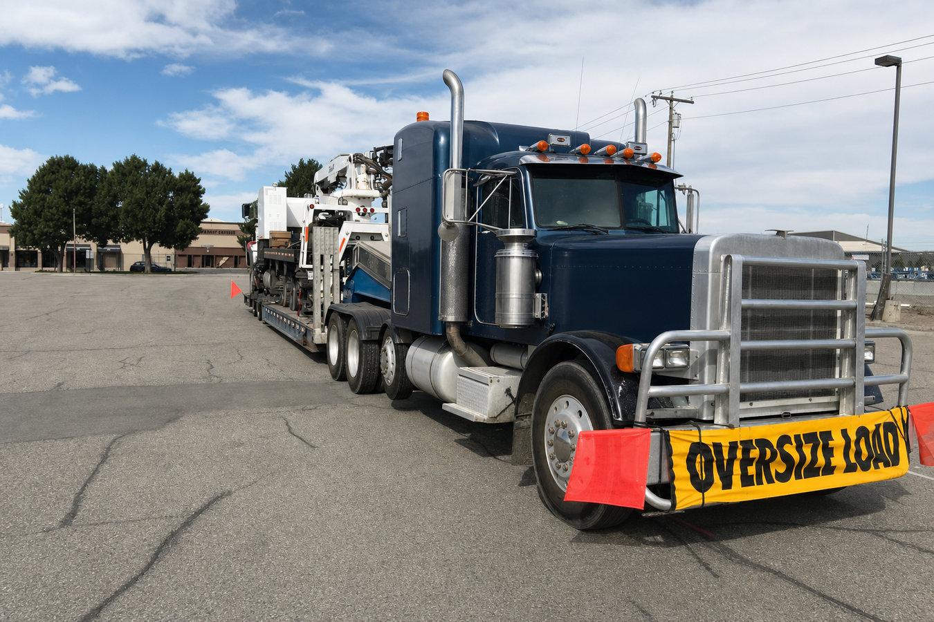 Heavy equipment and machinery towing